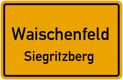 Straßenverzeichnis Waischenfeld Siegritzberg