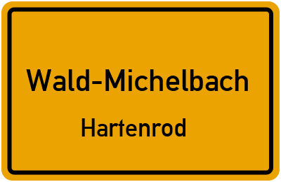 Ortsschild Wald-Michelbach Hartenrod