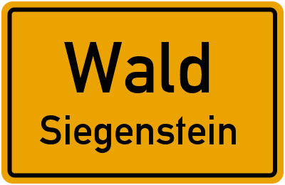 Straßenverzeichnis Wald Siegenstein