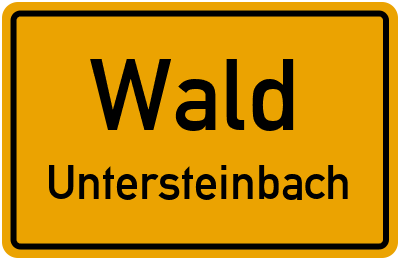 Ortsschild Wald Untersteinbach