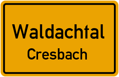 Straßenverzeichnis Waldachtal Cresbach