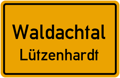 Ortsschild Waldachtal Lützenhardt