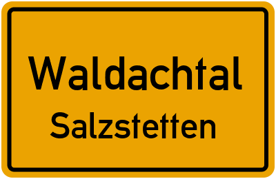 Ortsschild Waldachtal Salzstetten