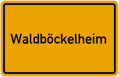 Ortsschild von Gemeinde Waldböckelheim in Rheinland-Pfalz
