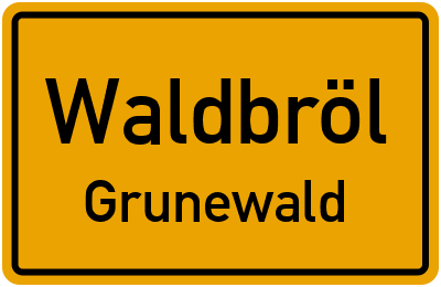Straßenverzeichnis Waldbröl Grunewald