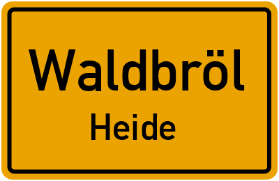 Straßenverzeichnis Waldbröl Heide