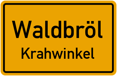 Straßenverzeichnis Waldbröl Krahwinkel