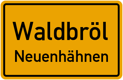 Straßenverzeichnis Waldbröl Neuenhähnen