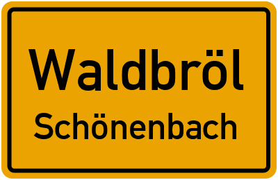 Straßenverzeichnis Waldbröl Schönenbach
