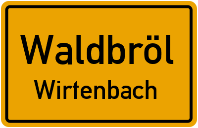 Straßenverzeichnis Waldbröl Wirtenbach