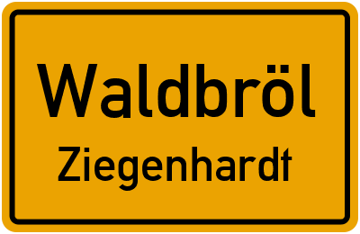 Straßenverzeichnis Waldbröl Ziegenhardt