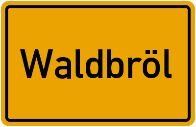Ortsschild von Stadt Waldbröl in Nordrhein-Westfalen