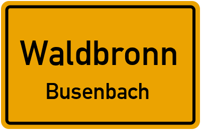 Ortsschild Waldbronn Busenbach