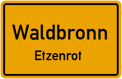 Straßenverzeichnis Waldbronn Etzenrot