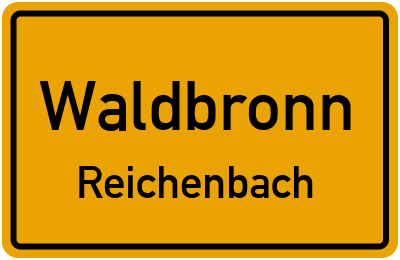 Ortsschild Waldbronn Reichenbach