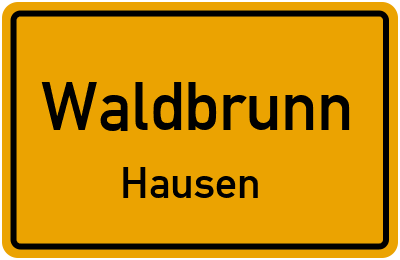 Straßenverzeichnis Waldbrunn Hausen