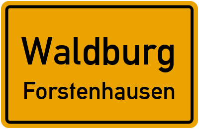 Straßenverzeichnis Waldburg Forstenhausen