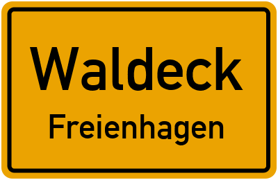 Straßenverzeichnis Waldeck Freienhagen