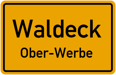 Straßenverzeichnis Waldeck Ober-Werbe
