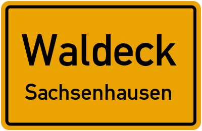 Straßenverzeichnis Waldeck Sachsenhausen
