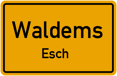 Ortsschild Waldems Esch