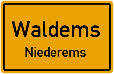 Ortsschild Waldems Niederems