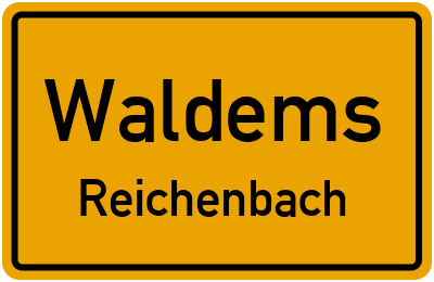 Ortsschild Waldems Reichenbach