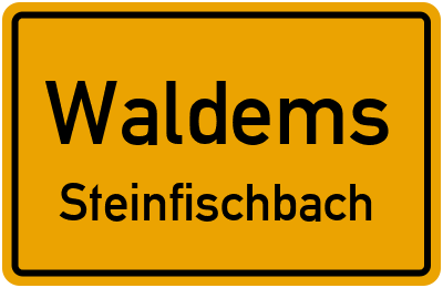 Ortsschild Waldems Steinfischbach