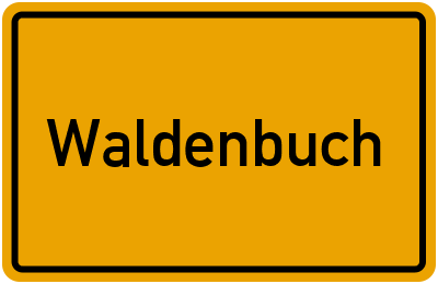 Ortsschild von Stadt Waldenbuch in Baden-Württemberg