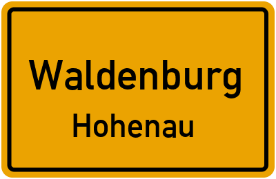 Straßenverzeichnis Waldenburg Hohenau