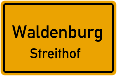 Straßenverzeichnis Waldenburg Streithof