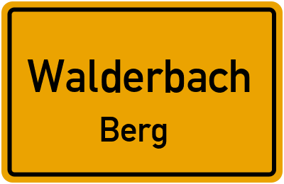 Straßenverzeichnis Walderbach Berg