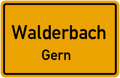 Straßenverzeichnis Walderbach Gern