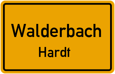 Straßenverzeichnis Walderbach Hardt
