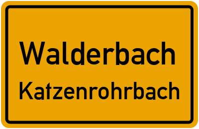 Straßenverzeichnis Walderbach Katzenrohrbach