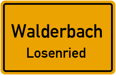 Straßenverzeichnis Walderbach Losenried