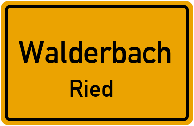 Straßenverzeichnis Walderbach Ried