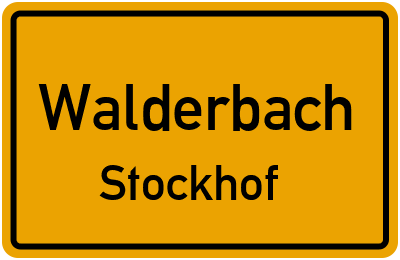 Straßenverzeichnis Walderbach Stockhof