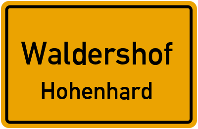 Ortsschild Waldershof Hohenhard