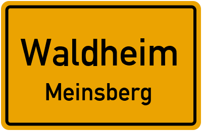 Ortsschild Waldheim Meinsberg