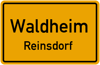 Ortsschild Waldheim Reinsdorf
