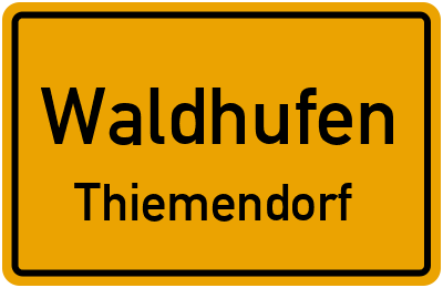 Straßenverzeichnis Waldhufen Thiemendorf
