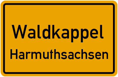 Ortsschild Waldkappel Harmuthsachsen