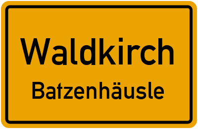 Straßenverzeichnis Waldkirch Batzenhäusle