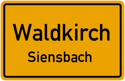 Ortsschild Waldkirch Siensbach