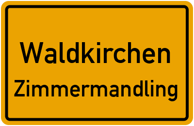 Straßenverzeichnis Waldkirchen Zimmermandling