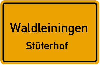 Straßenverzeichnis Waldleiningen Stüterhof