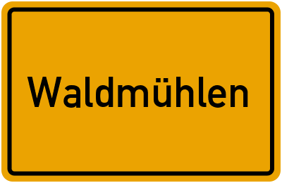 Ortsschild von Gemeinde Waldmühlen in Rheinland-Pfalz