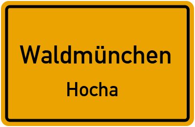 Straßenverzeichnis Waldmünchen Hocha