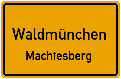 Straßenverzeichnis Waldmünchen Machtesberg